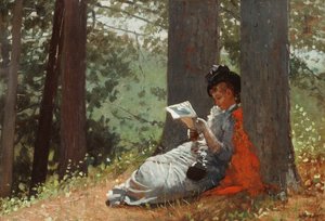 Mädchen liest unter einer Eiche, 1879