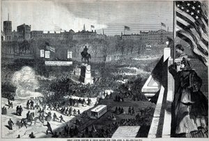 Großes Sumter-Treffen auf dem Union Square, New York, 11. April, aus Harper