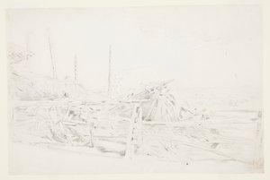 Heuhaufen und Eisenbahnschiene von Winslow Homer