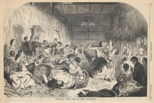 Mais schälen in Neuengland, aus Harper von Winslow Homer