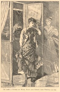 Ein Sturm aus Wind, Regen und Gischt kam herein - und Portia., aus The Galaxy, Dezember 1869