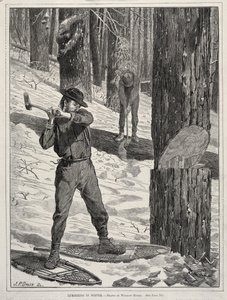 Holzfällerei im Winter, 1871 von Winslow Homer