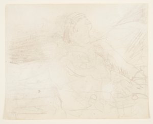 Mann auf einem Deck, der eine Schiffsglocke schlägt von Winslow Homer