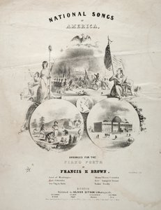 Nationalhymnen von Amerika - Notenblatt Umschlag von Winslow Homer