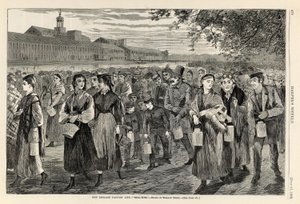Leben in einer Fabrik in Neuengland--"Glockenzeit", aus Harper