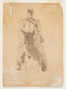 Offizier und Kopf eines Pferdes von Winslow Homer