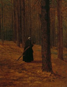 Alte Frau sammelt Reisig, 1865 von Winslow Homer