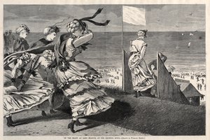 Auf der Klippe in Long Branch zur Badezeit