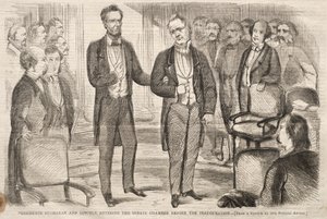Präsidenten Buchanan und Lincoln betreten die Senatskammer vor der Amtseinführung von Winslow Homer