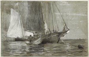 Schoner vor Anker von Winslow Homer