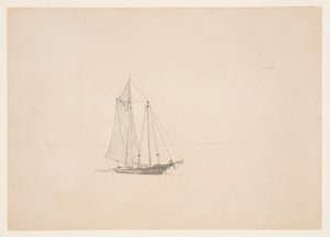 Schoner mit Beiboot