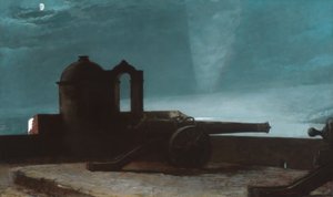 Suchscheinwerfer am Hafeneingang, Santiago de Cuba von Winslow Homer