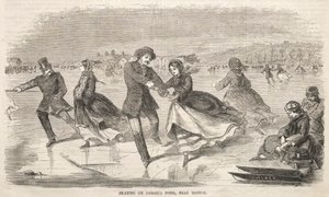 Schlittschuhlaufen auf dem Jamaica Pond, bei Boston, 1859