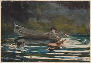 Skizze für "Hound and Hunter" von Winslow Homer