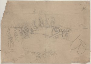 Soldaten und Kanone [verso]