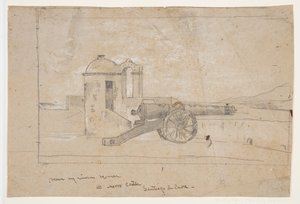 Studie für "Suchscheinwerfer, Hafeneinfahrt, Santiago de Cuba" von Winslow Homer