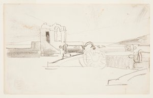 Studie für "Suchscheinwerfer, Hafeneinfahrt, Santiago de Cuba"