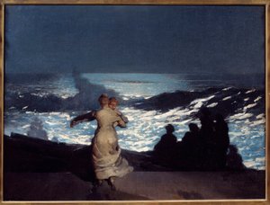 Sommernacht. Frauen tanzen im Mondlicht. Gemälde von Winslow Homer (1836-1910) von Winslow Homer