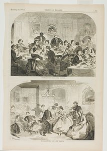 Erntedankfest - Das Abendessen und der Tanz von Winslow Homer