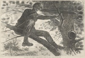 Die Armee des Potomac - Ein Scharfschütze im Wachdienst von Winslow Homer