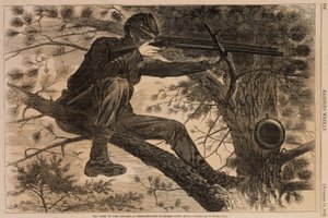 Die Armee des Potomac--Ein Scharfschütze auf Wachdienst, aus Harper