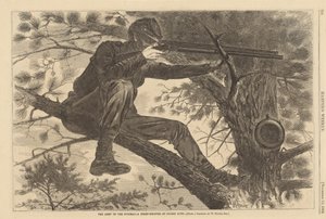 Die Armee des Potomac - Ein Scharfschütze auf Wachposten, 1862 von Winslow Homer