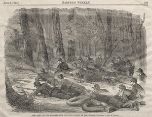 Die Armee des Potomac - Unser Außenposten im Wald von Winslow Homer