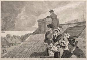 Die Schlacht von Bunker Hill - Beobachtung des Kampfes von Copps Hill in Boston, 1875