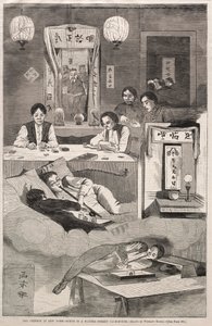 Die Chinesen in New York - Szene in einem Baxter Street Club-Haus, 1874 von Winslow Homer