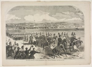 Die große Parade im Camp Massachusetts, nahe Concord, 9. September 1859, 1859 von Winslow Homer