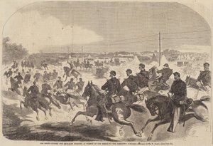 Die Union-Kavallerie und Artillerie starten die Verfolgung der Rebellen in Richtung Yorktown