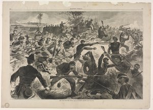 Der Krieg für die Union, 1862 - Ein Bajonettangriff von Winslow Homer