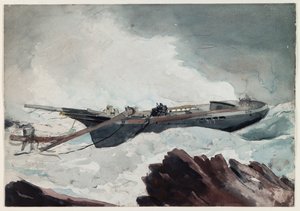 Das gestrandete Schoner, um 1900-10 von Winslow Homer