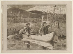 Fallenstellen in den Adirondacks von Winslow Homer