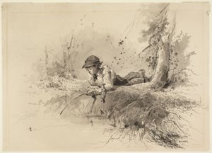 Warten auf einen Biss von Winslow Homer