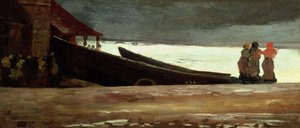 Beobachtung eines Sturms an der englischen Küste von Winslow Homer