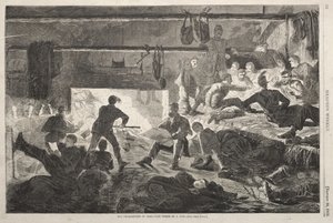 Winterquartiere im Lager - Das Innere einer Hütte von Winslow Homer