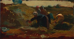 Frauen, die auf einem Feld arbeiten von Winslow Homer