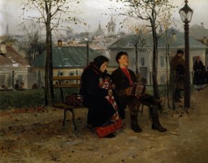 Auf dem Boulevard von Wladimir Jegorowitsch Makowski