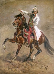 General Tadeusz Kosciuszko (1746-1817) zu Pferd, Skizze für 