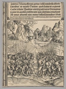 Schweizer Krieg, Platte 16 aus Historische Szenen aus dem Leben von Kaiser Maximilian I. aus dem Triumphbogen