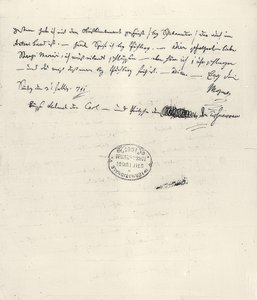 Wolfgang Amadeus Mozart (1756-1791) österreichischer Komponist. Eigenhändiger Brief an seine Frau Constanze