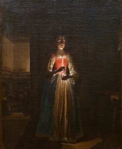 Frau mit Laterne