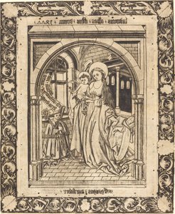 Die Madonna und das Kind mit dem Abt Ludwig von Churchwalden von Wolfgang The Goldsmith after Master E.S.