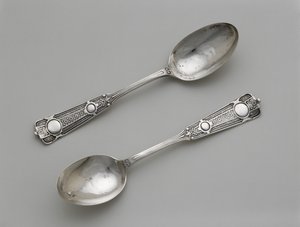 Paar Teelöffel, ca. 1860-1871