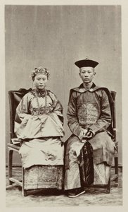 Chinesisches Brautpaar aus Ternate von Woodbury and Page