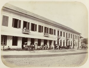 Handelshäuser in Batavia am Pasar Pisang