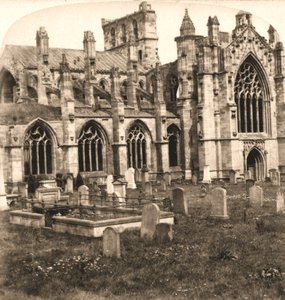 Melrose Abbey, Melrose, Schottland, 1896