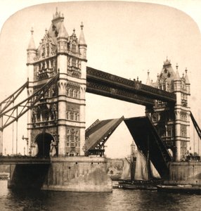 Die neue Tower Bridge, London, 1896 von Works and Sun Sculpture Studios