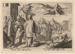 Merkur verliebt sich in Herse von Workshop of Hendrick Goltizus, after Hendrick Goltzius